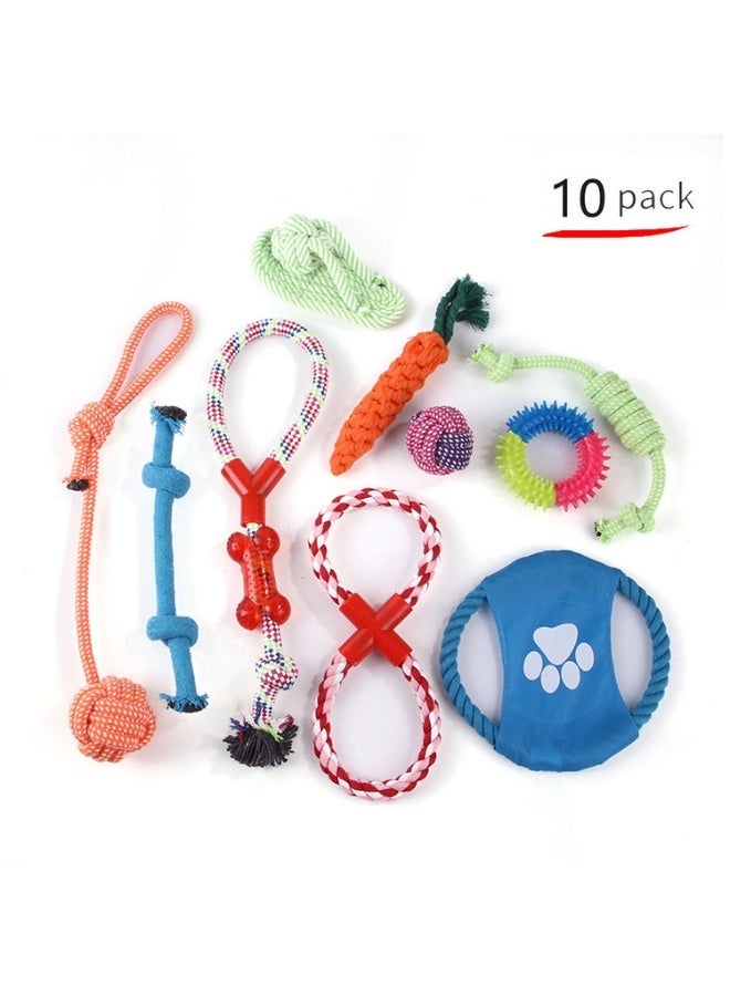 Generic 5-Pack Dog Rope Chew Toys - Assorted Colors and Shapes for Dental Health - Image 3